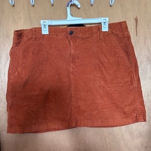 Corduroy mini skirt
